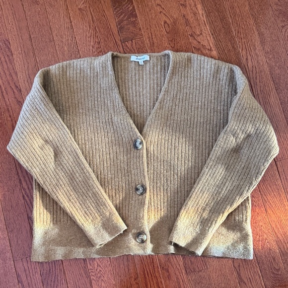 Madewell Sweaters - Madewell Camel Button-Up Cardigan, M